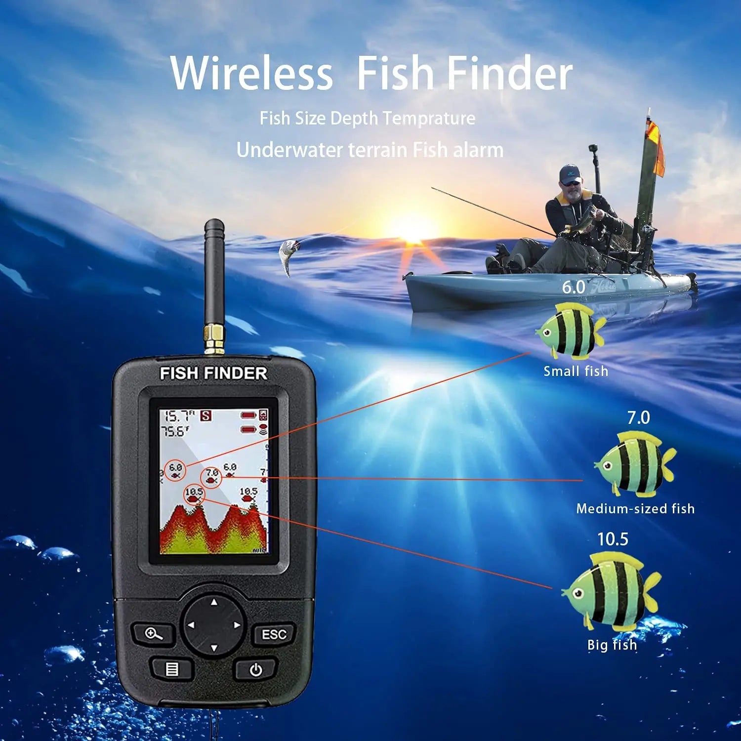 Wireless Sonar Fishing Alert Fish Finder