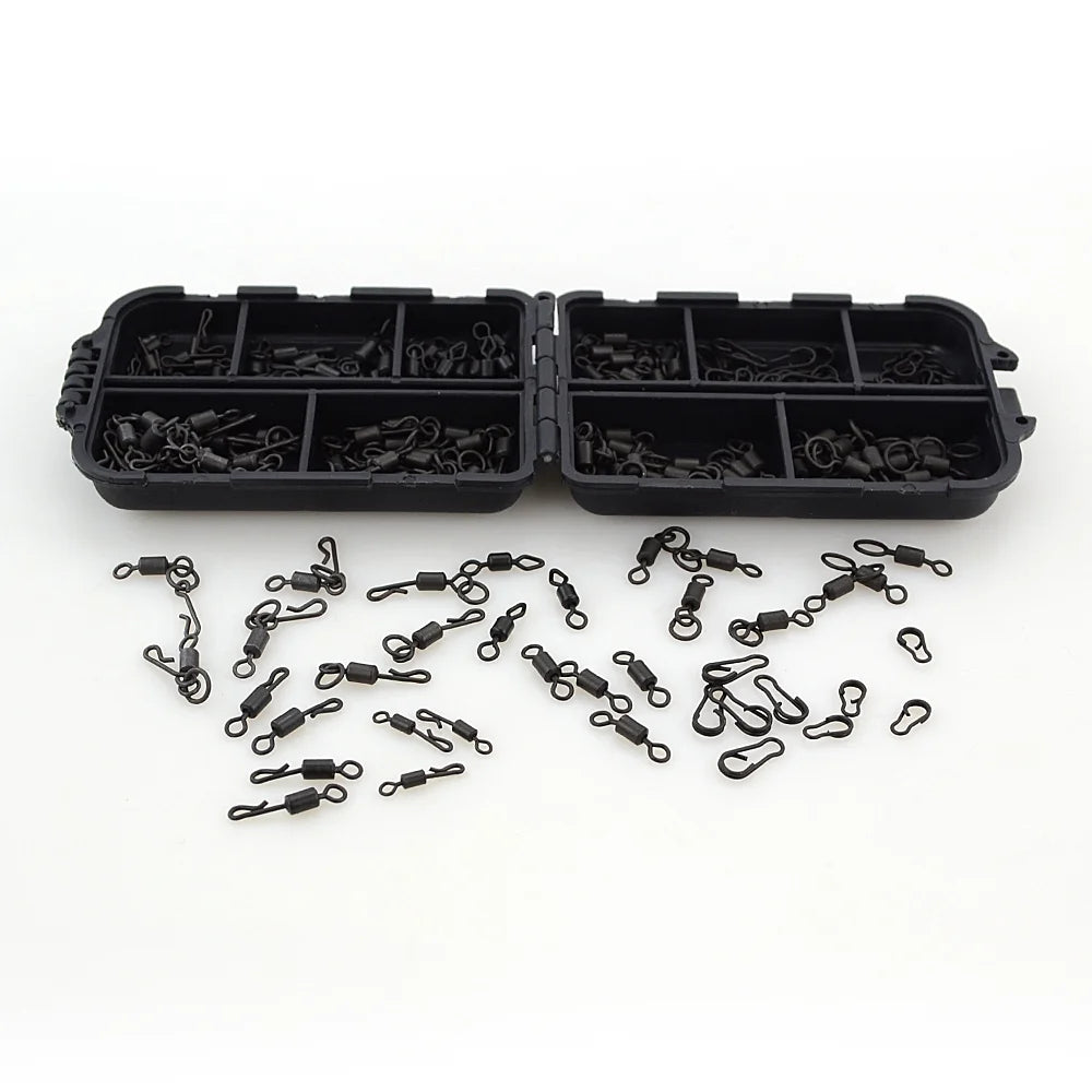 200 pieces Carp Fishing Swivels And Snaps