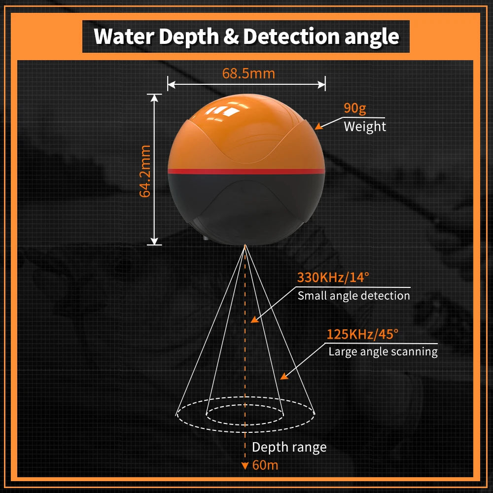 Erchang F68 Wifi Fish Finder Sonar For Fishing 125khz/330khz