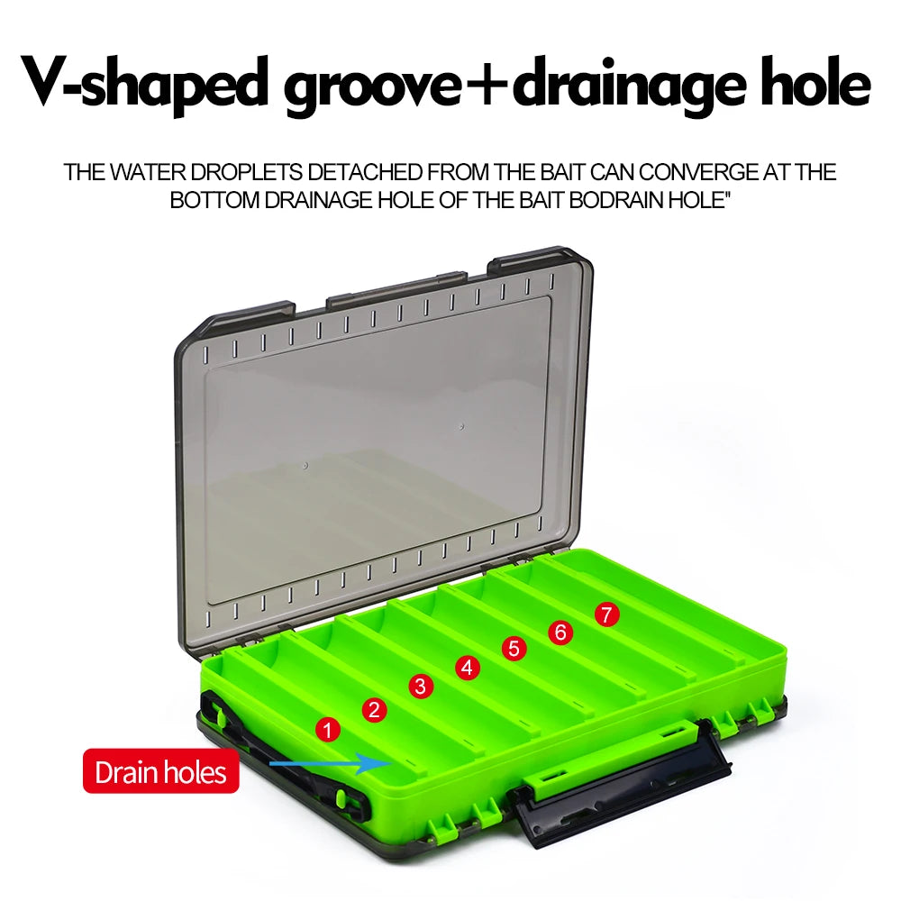 Double-Sided Waterproof Fishing Tackle Box