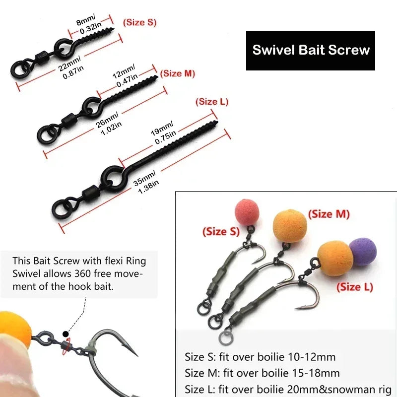 Screws Carp Hiar Rig Terminal Tackle