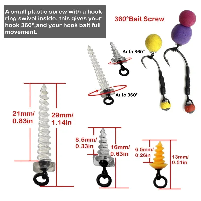 Screws Carp Hiar Rig Terminal Tackle